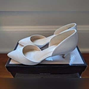 Nine West Women's White Leather Heels